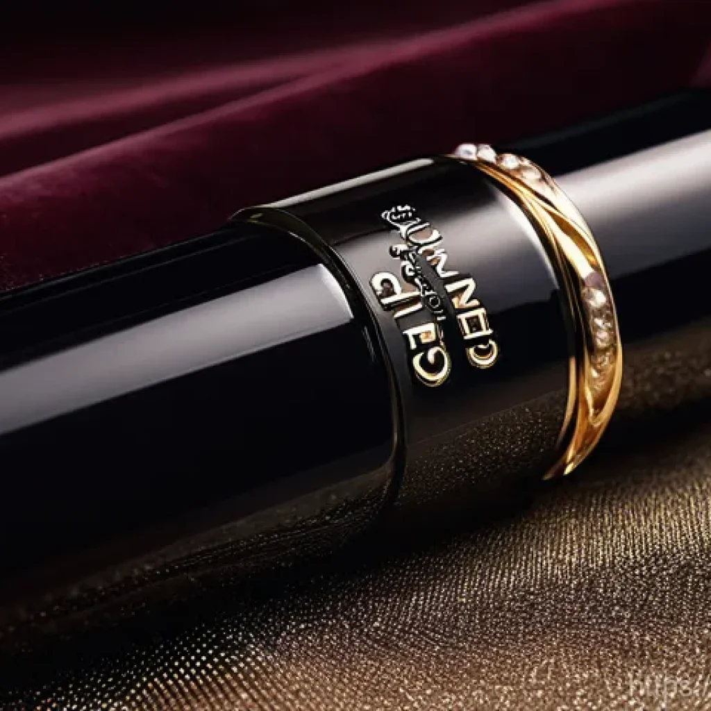 샤넬 네일 폴리시 인기 색상 비교 - **Chanel Rouge Noir - Elegant Evening Glamour**
    A close-up of a sophisticated female hand, adorn...