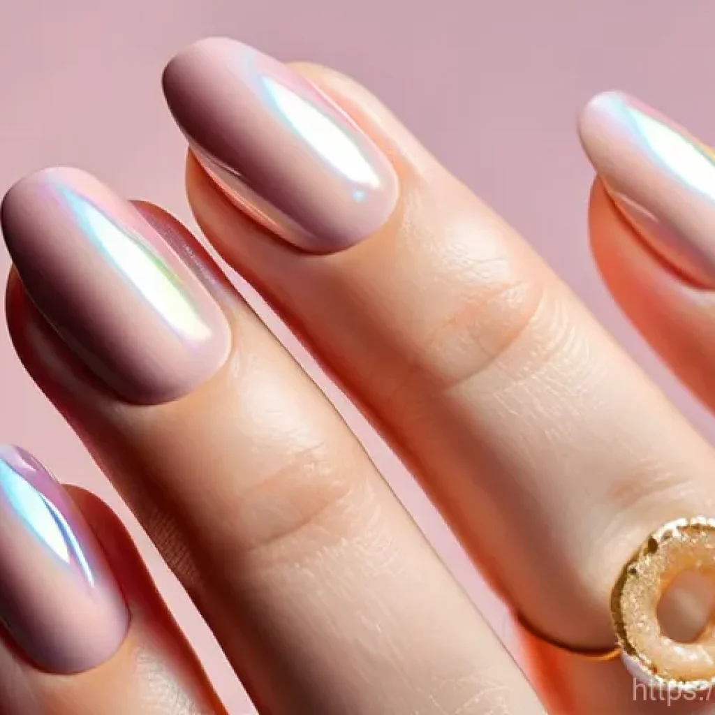 여름철 네일아트 스페셜 디자인 - **Prompt for Glazed Donut Nails:**
    Close-up of elegant female hands showcasing "glazed donut" na...