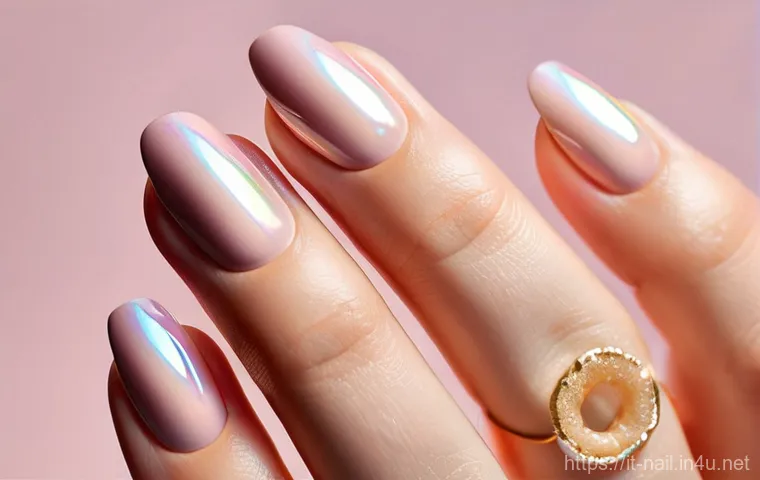 여름철 네일아트 스페셜 디자인 - **Prompt for Glazed Donut Nails:**
    Close-up of elegant female hands showcasing "glazed donut" na...