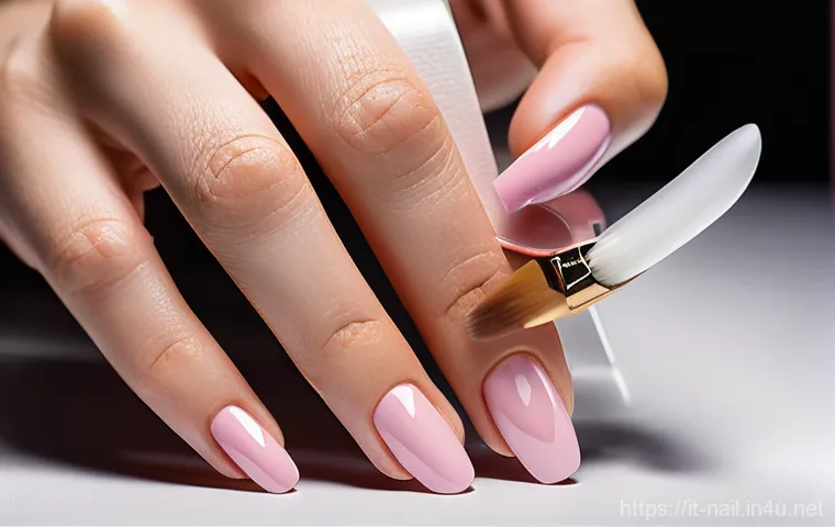 젤 네일 탑코트 고르는 법 - A sophisticated close-up of hands featuring a perfectly applied matte gel manicure. The nails exhibi...