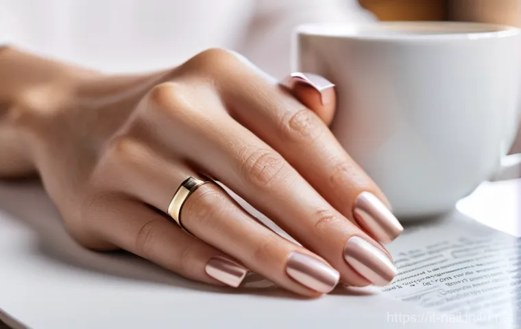 젤 네일 필러로 손톱 복구하기 - **Prompt:** An artistic, professional depiction of a nail technician meticulously applying a gel nai...