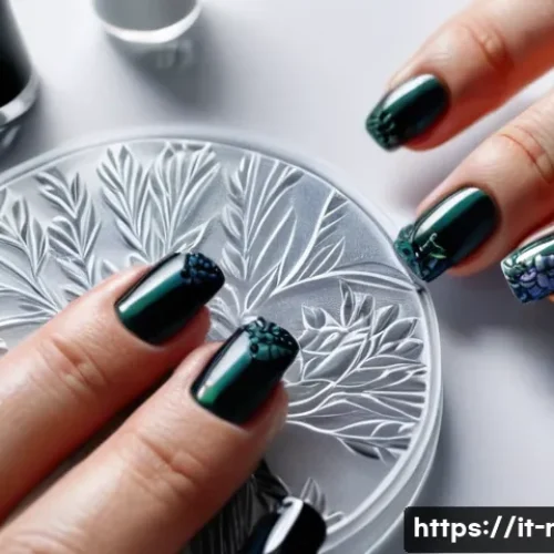 Home 22 다이소 네일 스탬프 사용법 - **Image Prompt: The Art of Stamping in Action**
A close-up, high-definition photograph capturing...