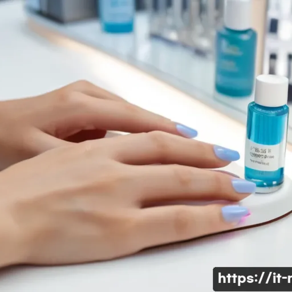 젤 네일 유지력 높은 제품 추천 - A professional nail technician in a modern Italian beauty salon carefully applying a thin layer of r...